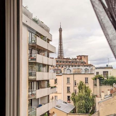 Charmant Studio Avec Balcon Et Vue Tour Eiffel Paříž Exteriér fotografie